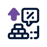 interest rate duotone icon. Sleek and modern icon for websites, mobile apps, marketing materials, and corporate design. Fully scalable and ready to use. vector