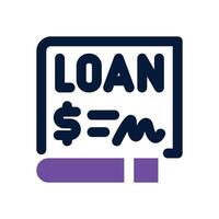 loan duotone icon. Sleek and modern icon for websites, mobile apps, marketing materials, and corporate design. Fully scalable and ready to use. vector