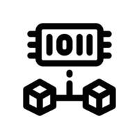 binary code line icon. Clean and minimalist icon for websites, mobile apps, presentations, and logos. Fully scalable and customizable for any project. vector