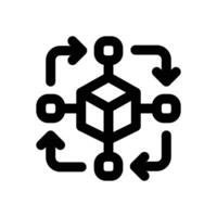 block line icon. Clean and minimalist icon for websites and mobile apps. vector
