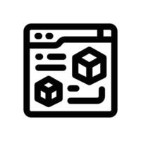 blockchain web line icon. Clean and minimalist icon for websites and mobile apps. vector