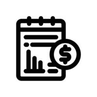 financial plan line icon. Clean and minimalist icon for websites, mobile apps, presentations, and logos. Fully scalable and customizable for any project. vector
