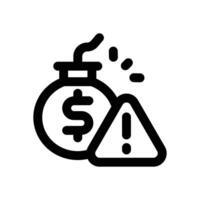 risk management line icon. Clean and minimalist icon for websites, mobile apps, presentations, and logos. Fully scalable and customizable for any project. vector