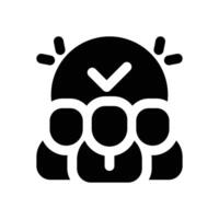 staff glyph icon. Strong and solid icon for websites, mobile interfaces, presentations, and visual branding. High quality and easy to edit. vector