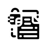 encrypted glyph icon. Strong and solid icon for websites, mobile interfaces, presentations, and visual branding. High quality and easy to edit. vector