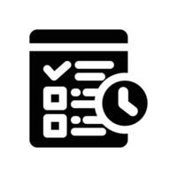 task glyph icon. Strong and solid icon for websites, mobile interfaces, presentations, and visual branding. High quality and easy to edit. vector