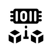 binary code glyph icon. Strong and solid icon for websites, mobile interfaces, presentations, and visual branding. High quality and easy to edit. vector