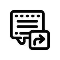 response line icon. Clean and minimalist icon for websites and mobile apps. vector