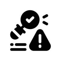 identify glyph icon. Strong and solid icon for websites and mobile apps. vector