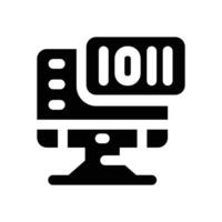 computer code glyph icon. Strong and solid icon for websites and mobile apps. vector