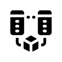 data mining glyph icon. Strong and solid icon for websites and mobile apps. vector