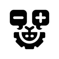 consequence glyph icon. Strong and solid icon for websites and mobile apps. vector