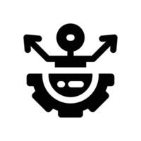 process management glyph icon. Strong and solid icon for websites and mobile apps. vector