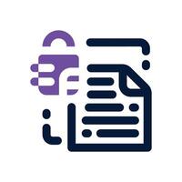 encrypted dual tone icon. Sleek and modern icon for websites and mobile apps. vector