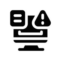 operational risk glyph icon. Strong and solid icon for websites and mobile apps. vector