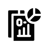 reporting glyph icon. Strong and solid icon for websites and mobile apps. vector