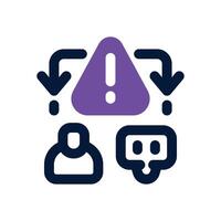 impact dual tone icon. Sleek and modern icon for websites and mobile apps. vector