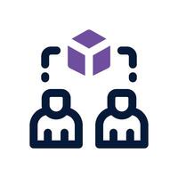 peer to peer dual tone icon. Sleek and modern icon for websites and mobile apps. vector