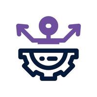 process management dual tone icon. Sleek and modern icon for websites and mobile apps. vector