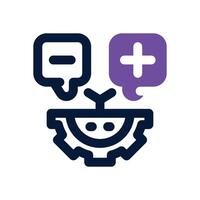 consequence dual tone icon. Sleek and modern icon for websites and mobile apps. vector