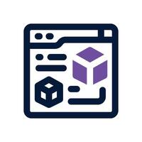 blockchain web dual tone icon. Sleek and modern icon for websites and mobile apps. vector