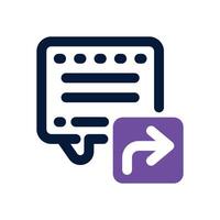 response dual tone icon. Sleek and modern icon for websites and mobile apps. vector