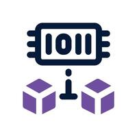 binary code dual tone icon. Sleek and modern icon for websites and mobile apps. vector