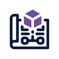 scrypt dual tone icon. Sleek and modern icon for websites and mobile apps. vector
