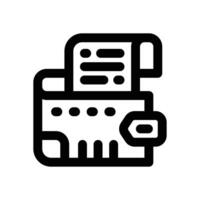 wallet account line icon. Clean and minimalist icon for websites, mobile apps, presentations, and logos. Fully scalable and customizable for any project. vector