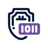 protect dual tone icon. Sleek and modern icon for websites and mobile apps. vector