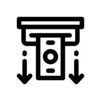 withdrawal line icon. Clean and minimalist icon for websites, mobile apps, presentations, and logos. Fully scalable and customizable for any project. vector
