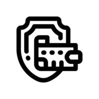 wallet protection line icon. Clean and minimalist icon for websites and mobile apps. vector