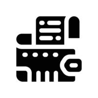 wallet account glyph icon. Strong and solid icon for websites and mobile apps. vector
