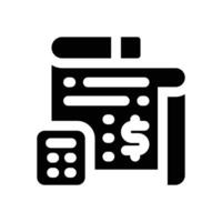 accountant glyph icon. Strong and solid icon for websites, mobile interfaces, presentations, and visual branding. High quality and easy to edit. vector
