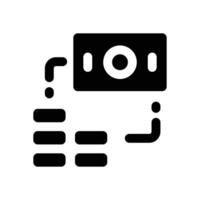cashflow glyph icon. Strong and solid icon for websites and mobile apps. vector