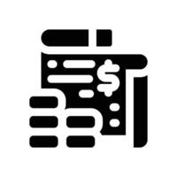 budgeting glyph icon. Strong and solid icon for websites and mobile apps. vector