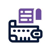 wallet account dual tone icon. Sleek and modern icon for websites and mobile apps. vector