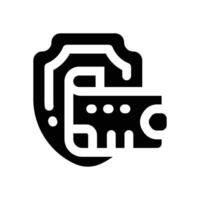 wallet protection glyph icon. Strong and solid icon for websites and mobile apps. vector