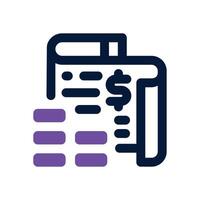 budgeting dual tone icon. Sleek and modern icon for websites and mobile apps. vector