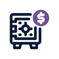 safebox dual tone icon. Sleek and modern icon for websites and mobile apps. vector