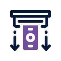 withdrawal dual tone icon. Sleek and modern icon for websites and mobile apps. vector