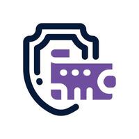 wallet protection dual tone icon. Sleek and modern icon for websites and mobile apps. vector