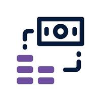 cashflow dual tone icon. Sleek and modern icon for websites and mobile apps. vector