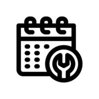 schedule service line icon. Clean and minimalist icon for websites and mobile apps. vector