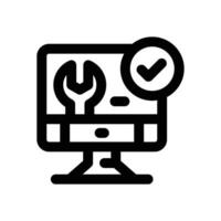 computer service line icon. Clean and minimalist icon for websites, mobile apps, presentations, and logos. Fully scalable and customizable for any project. vector