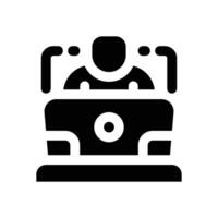 customer service glyph icon. Strong and solid icon for websites, mobile interfaces, presentations, and visual branding. High quality and easy to edit. vector