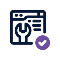 solving dual tone icon. Sleek and modern icon for websites and mobile apps. vector