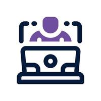 customer service duotone icon. Sleek and modern icon for websites, mobile apps, marketing materials, and corporate design. Fully scalable and ready to use. vector