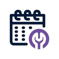 schedule service dual tone icon. Sleek and modern icon for websites and mobile apps. vector