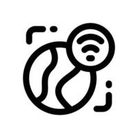 worldwide line icon. Clean and minimalist icon for websites, mobile apps, presentations, and logos. Fully scalable and customizable for any project. vector